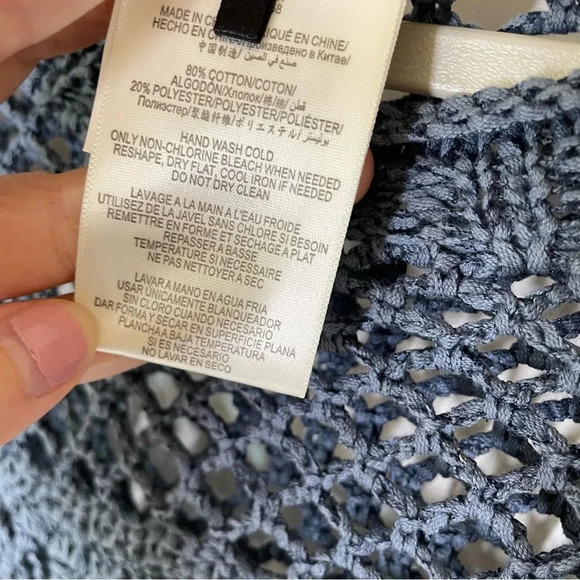 BcbgMaxAzria Lynx Open Stitch Crochet Pullover Sweater Size XS - Picture 6 of 9